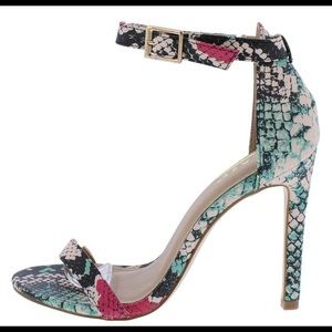 Multi color Snake Skin Heel